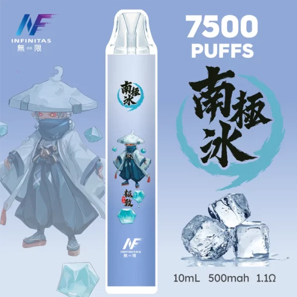 INF無限 × 鬼滅之刃聯名 一次性霧化桿 7500口-南極冰口味
