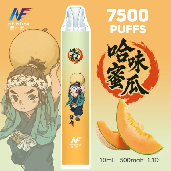 INF無限 × 鬼滅之刃聯名 一次性霧化桿 7500口-哈密瓜口味
