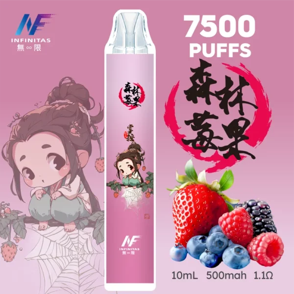 INF無限 × 鬼滅之刃聯名 一次性霧化桿 7500口-森林莓果口味