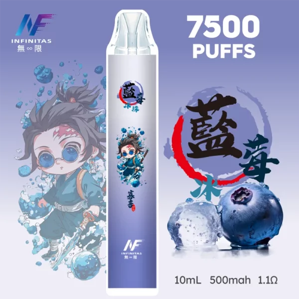 INF無限 × 鬼滅之刃聯名 一次性霧化桿 7500口-藍莓口味